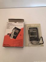 Recorder, box and plastic tray overview