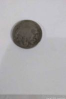 Obverse view of 1936 Buffalo nickel showing Native American profile
