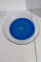 Overhead view showing full platter and blue center