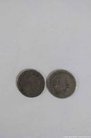Pair of Liberty Head nickels side by side