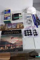 All nine items arranged on table