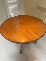 Top view of entire round table