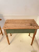 Full view of wooden side table