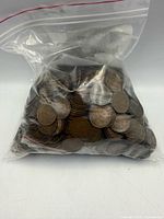 Bag filled with numerous Canadian George V one cent coins