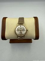 Front view of Longines Admiral watch on stand