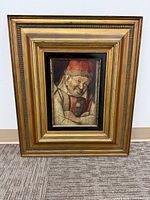 Frontal view of framed print showing artwork and frame