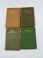 Front covers of all four Robert W. Service books
