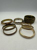 All eight bangles arranged for overview
