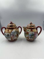 Both lidded pieces front view