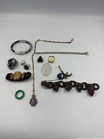 All jewellery pieces laid out for overview