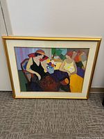 Front view of framed painting showing artwork and frame