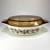 Casserole with lid, front view