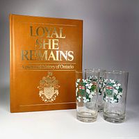 Book standing next to three of four highball glasses