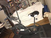 Full view of Schwinn AD6 AirDyne bike showing frame, fan wheel, handlebars and seat