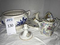 Group shot of all five ceramic pieces