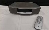 Front view of Bose Wave Music System and remote