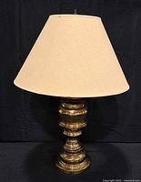 Full view of lamp with shade