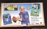 Front of Pro Line Series II hobby box showing quarterback image and phone card guarantee text