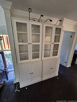 Front view showing both matching cabinets