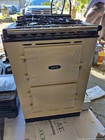 Front view of cream AGA Module 60 range cooker