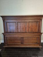 Headboard and footboard stacked showing panel design and finish