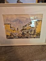 Front view of framed watercolour