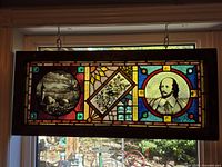 Front view of stained glass panel showing full design and colors