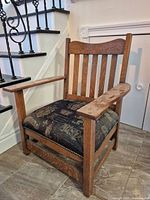 Full front view of Stickley Mission armchair