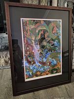 Front view of framed Zaya signed and numbered print