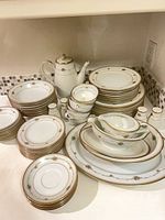 Full set stacked on counter