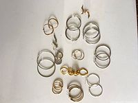 All earrings laid out for overview