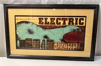 Full view of framed electric guitar print