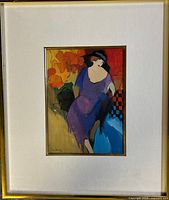 Framed print with mat and signature visible