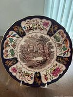 Front of Mason's Christmas 1975 Windsor Castle plate