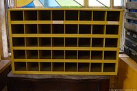 front view showing 40 cubbies