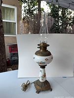 Full view of lamp assembled with chimney