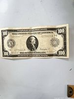Oversized $100 prop banknote front