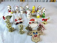 All ornaments laid out, showing variety