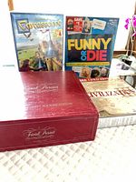 Four game boxes grouped together