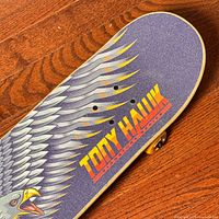 Full view of deck graphic and partial wheel