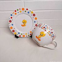 Mug and plate together showing design and scale