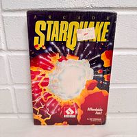 Front of sealed Starquake box with artwork and price sticker