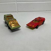 Both Matchbox vehicles side by side
