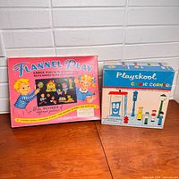Closed boxes of both toy sets
