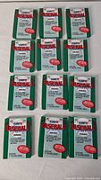 Front view of 12 sealed 1992 Fleer Baseball card packs