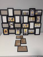 two collage frames and four small frames displayed