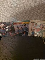 All three Young Rascals LPs upright on surface