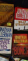 Top view showing four Jonathan Kellerman hardcover novels