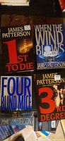 Group shot of four James Patterson books showing front covers