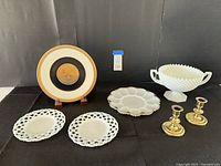 Front view of entire lot showing all seven items